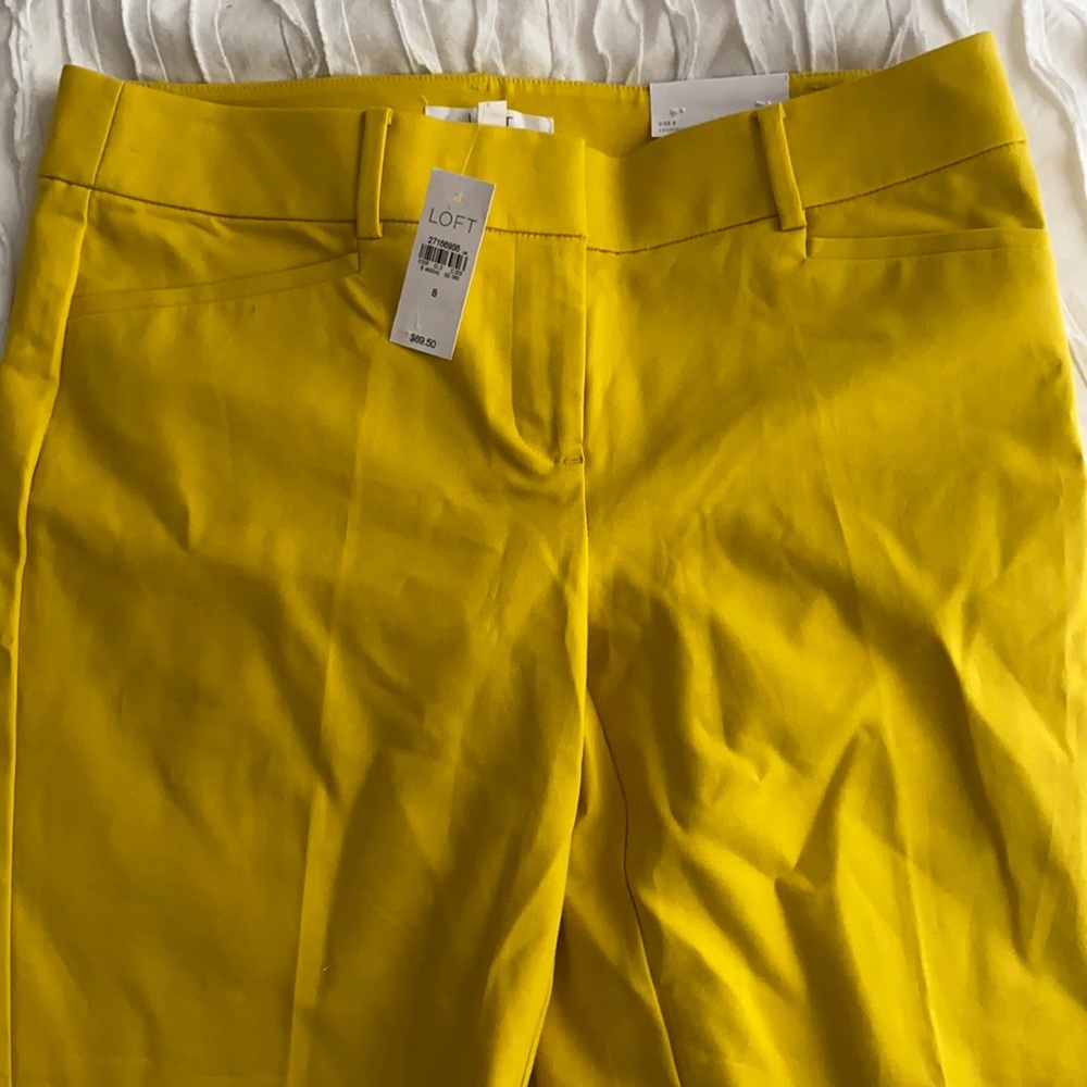 LOFT Yellow Crop Marissa Fit